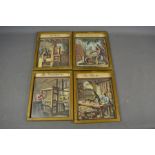 Four german framed prints from a ww1 calendar