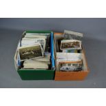 A large quantity of vintage postcards