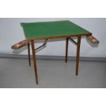 A vintage Chas Redshaw felt top games / card table