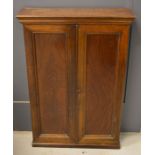 A 19th century mahogany wall cabinet, 84 by 58 by 16cm.
