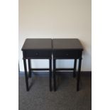 Two bedside tables with drawers