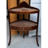 A 19th century mahogany wash stand, 82 by 72cm wide.