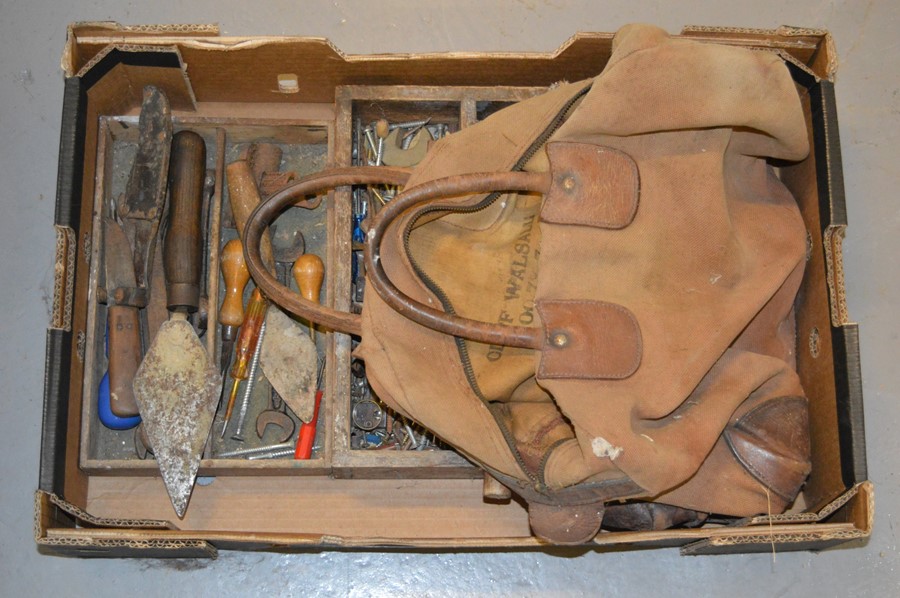 A quantity of tools, some antique examples.