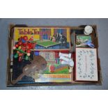 Vintage games and cards to include mah-jongg, Lexicon , table tennis and others