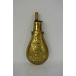 A United States brass powder flask