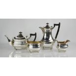 A George V silver four piece tea service, by William Hutton, Sheffield 1928, 59toz.