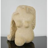 Nicholas Moreton (20th century Sculptor): female form, stone carved sculpture, 17cm high. [Nicolas