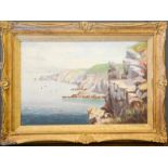 Russel Sydney Reeve, Cornish coastal landscape, oil on canvas, signed with initials lower left, 29