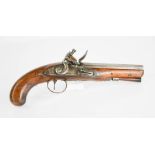 An antique John Edgson (1797-1816) of Stamford Flintlock pistol, marked Stamford - Edgson, with an