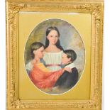 A 19th century oil on board, The Smith Family, inscribed verso, 25 by 20cm.