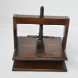 A 19th century mahogany press, with brass fittings. 33cms