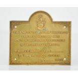 A 19th century brass plaque embossed 'Take Notice That As From Todays Date Poachers Shall Be Shot On