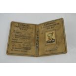 A replica WWII German Luftwaffe pilots id book