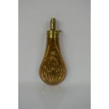 A Sykes patent Copper & Brass powder flask
