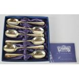 A set of silver Carrs of Sheffield spoons, boxed, 6.34toz.