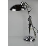 A mid 20th century adjustable chrome lamp Stand 42cms
