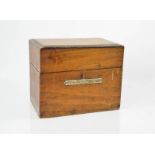 A mahogany box bearing name plate to Cecil Neal Everitt, dated 1913. 19cms tall x 24cms x 16cms