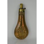 A Copper & Brass powder flask