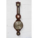 A 19th century mahogany wheel barometer by D Fagiola & Son. 106cms