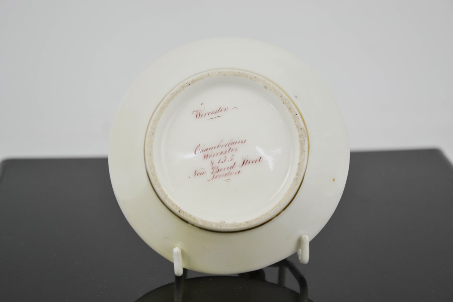 A Royal Worcester Chamberlains candle holder, inscribed underside. - Image 3 of 3