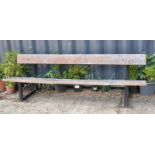 A large garden bench