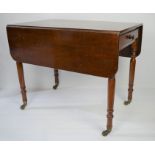 A Victorian Mahogany drop leaf Pembroke table - 74cm high x 89cm wide