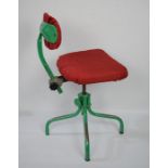 A Vintage TanSad industrial swivel chair