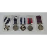 Five replica / replacement good conduct medals