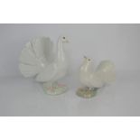A pair of Lladro doves