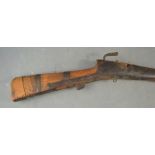 An 18th century matchlock rifle