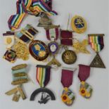 A quantity of Masonic Jewels to include some enamel and silver examples