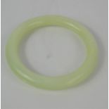 A pale green jade bangle, 58.7g