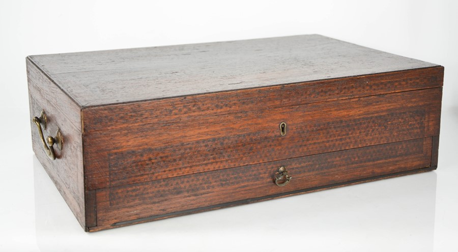 A 19th century Anglo-Indian sewing box with inlaid interior and panel boxes, and ivory inlaid - Image 4 of 4