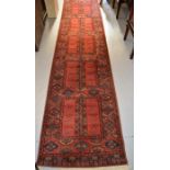 A Louis De Poortere - Mossoul woolen runner / rug 353 x 86 Cm