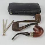 A group of vintage smoking pipes to include Bruyere , Dr Geo Majestic