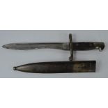 A Spanish M1941 pattern Mauser bayonet with original scabbard