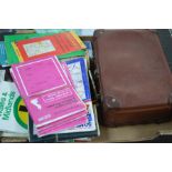 A group of vintage ordinance survey maps, and a mini suitcase containing other maps.