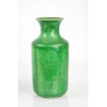 A Kuang Hsu (1875-1908) ware porcelain vase in a green glaze.