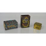 Two vintage Chinese matchbox holders, one champleve and one enamel example together with a