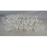 A large quantity of crystal glasses - Stuart, Royal Doulton and Webb