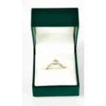 A platinum and diamond solitaire ring, the brilliant cut diamond approximately 0.41ct, assessed as H