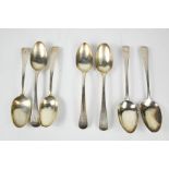A group of seven silver serving spoons, 14.8toz.