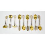 A group of nine silver spoons, 4.66toz.