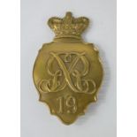 A Prince of wales own Yorkshire regiment shako plate