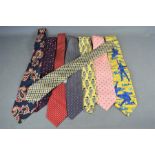 A quantity of vintage ties to include - Aquascutum, The beatles , Lloyd Attree & Smith , Fox & Chave