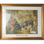 A Victorian print, The Death of Nelson, in modern frame.