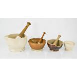 A Wedgwood pestle & mortar, stamped Wedgwood Best Composition, together with a Royal Doulton,