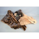 A quantity of vintage furs to include - Mink stole , two mink collars and a further example