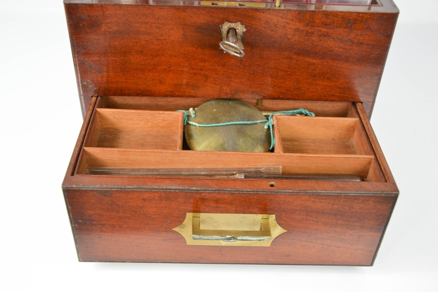 A Georgian Apothecary box in mahogany with secret drawer, the fitted interior containing twenty - Image 7 of 7
