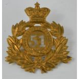 A 51st regiment on foot helmet plate